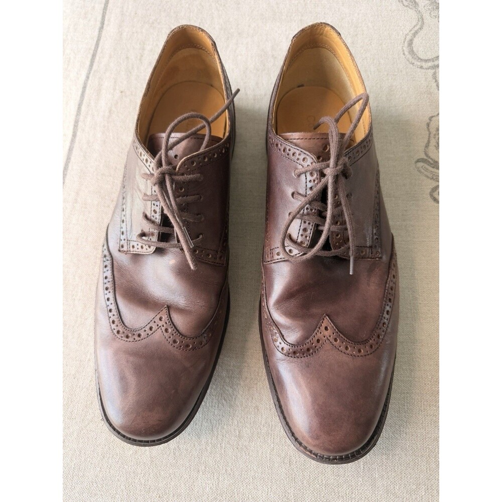 Cole Haan LunarGrand Mens 14M Brown Leather Longwing Brogue Oxford Shoes C12593